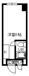 大阪市中央区谷町６丁目の賃貸マンションの間取り