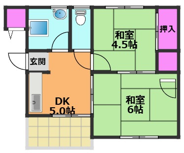 暁マンションの間取り