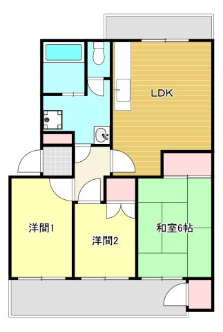 エメラルドタウン枝光C棟の間取り