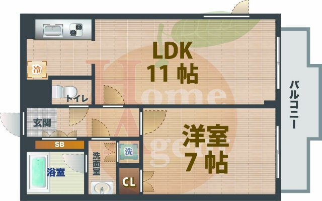 【間取り】 | ルーブル新宿西落合七番館 | 1LDKのお部屋です。