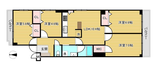 【間取り】 | 親王塚マンション