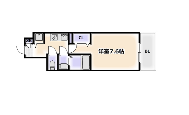 【間取り】 | ラグゼ難波南