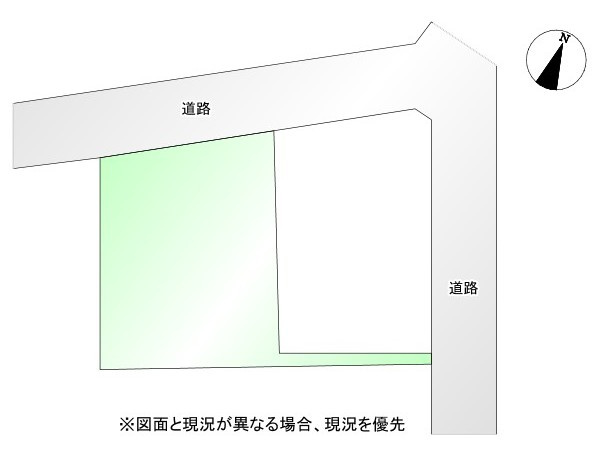 深谷市田中　中古戸建の区画図|図面と現況が異なる場合、現況を優先とします。