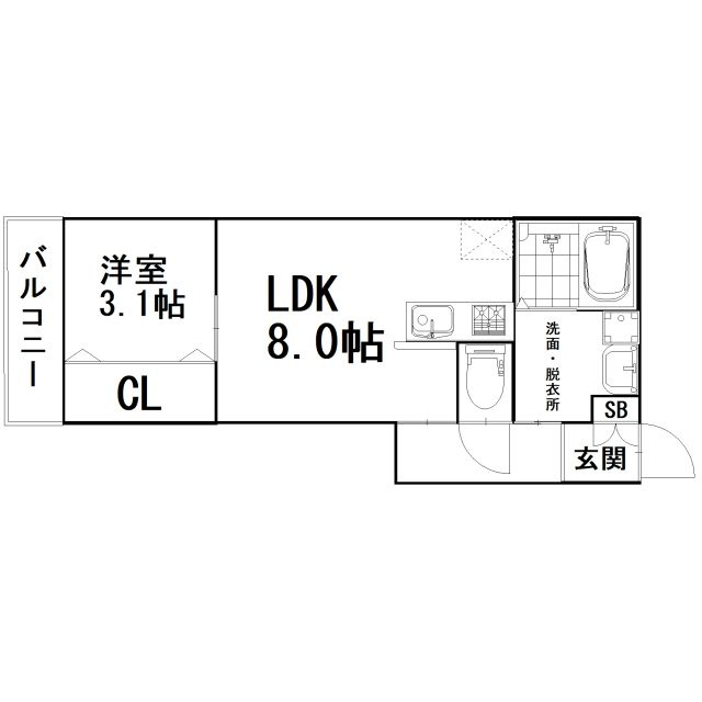 ウィルメゾン和白駅前の間取り