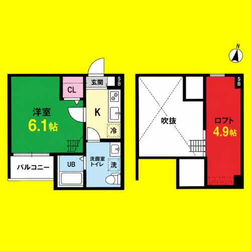 レヴレジール　名古屋市賃貸　仲介手数料無料の間取り