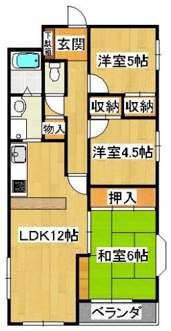 プラムロイヤル原木中山の間取り