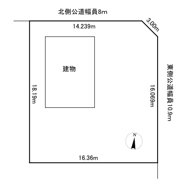 中古戸建　錦町の区画図