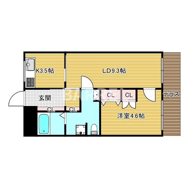 豊里グリーンハイツの間取り