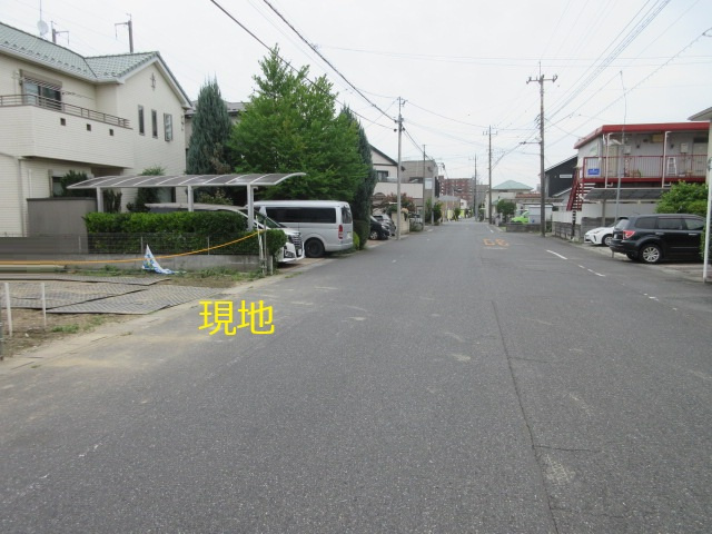 【仲介手数料無料】新築戸建　熊谷市伊勢町345-1（全1棟）の前面道路含む現地写真