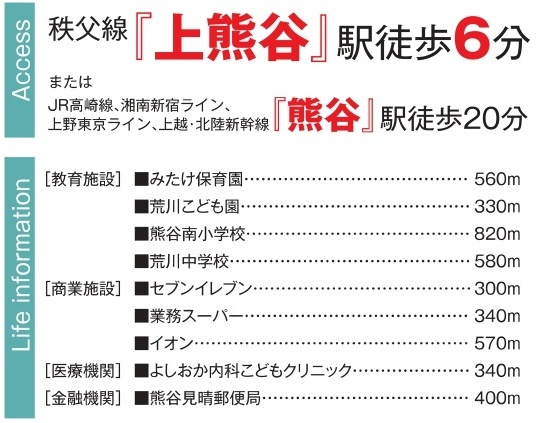 【仲介手数料無料】新築戸建　熊谷市伊勢町345-1（全1棟）の周辺