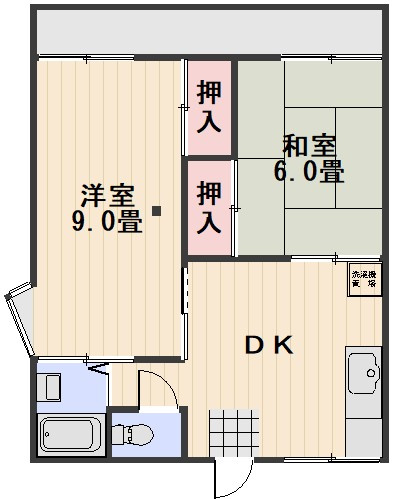コーポハピネス　B棟の間取り