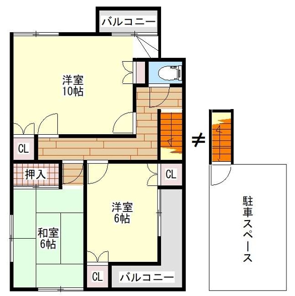 茶臼山町テナントの間取り