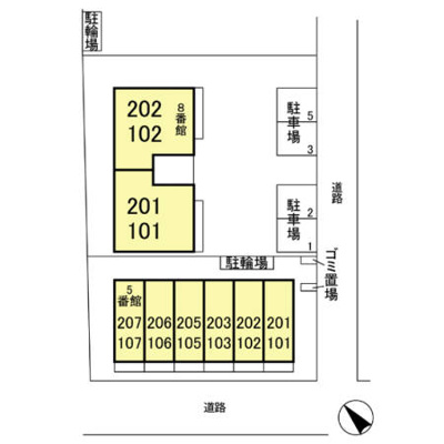 【区画図】 | トゥインクルコート大町　5番館