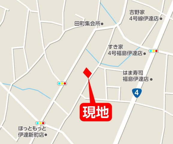 【地図】 | 伊達市田町2期　2号棟 | ★内覧予約でブランド米2kg★