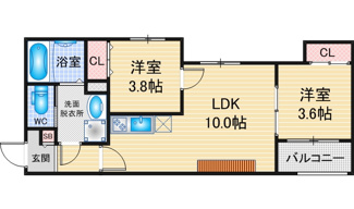 【間取り】 | Hare Court Arakogawa Park | 略図の為、現状優先