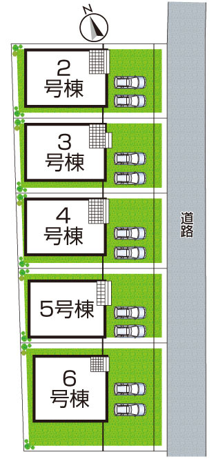 和歌山市有本　第4期　新築一戸建ての区画図|全6区画