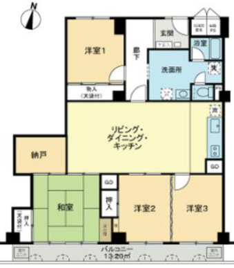スターハイツ住吉川の間取り