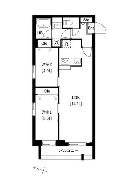 タスキプライム　テラス中村橋の間取り