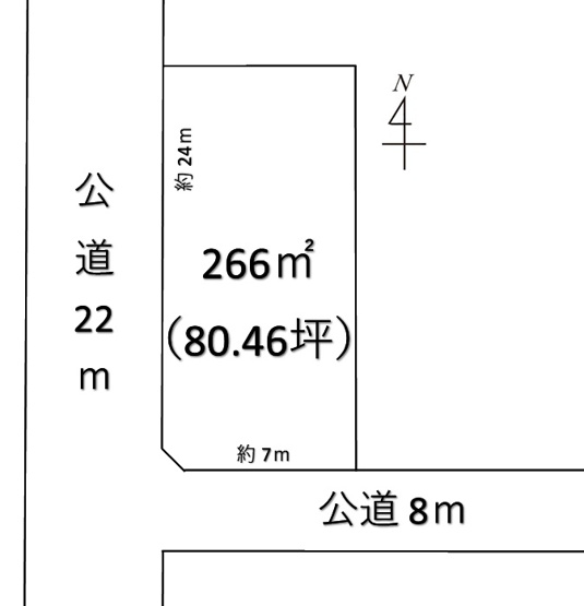 【土地図】 | 伊勢崎市富塚町　880万　土地