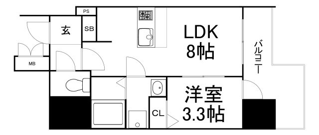 【間取り】 | プレサンス北浜オリジン