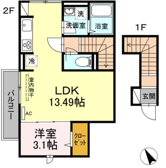 エクセリア高砂の間取り