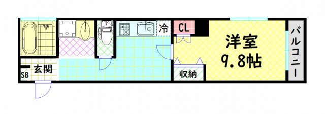 【間取り】 | ファーストフィオーレ難波クレシア