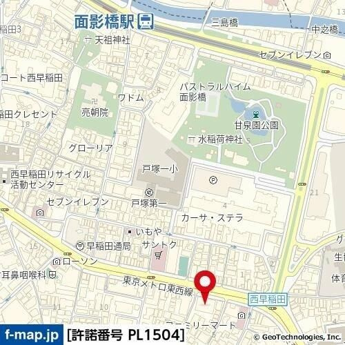 ザ・ステージ早稲田の地図