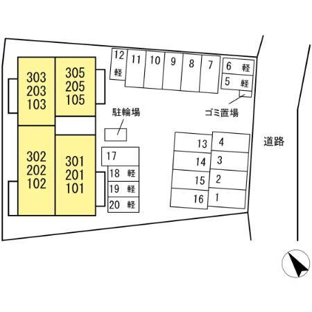 D-ROOM パレットハウスの区画図