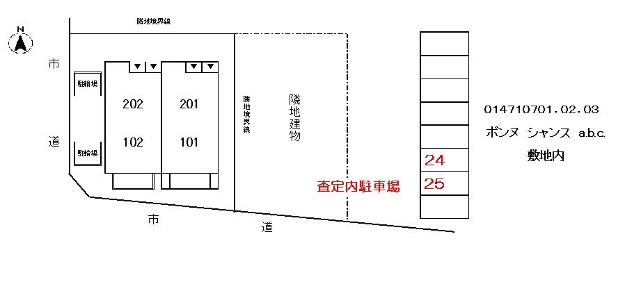 ボンヌ　シャンス　ｄの区画図