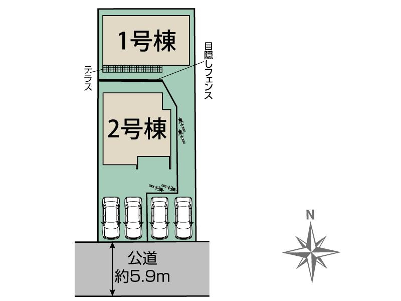 半田市大松町2丁目29番1、29番2、29番3『仲介手数料無料』新築一戸建て・建売の区画図