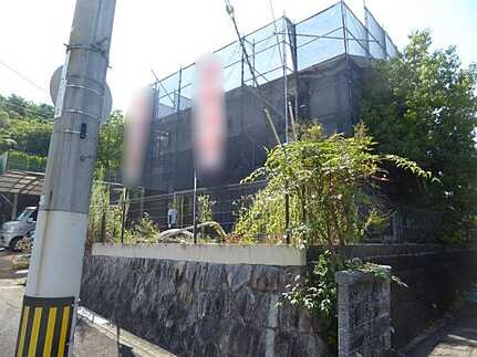 安佐北区あさひが丘５丁目の前面道路含む現地写真