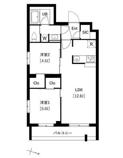 タスキプライム　テラス中村橋の間取り
