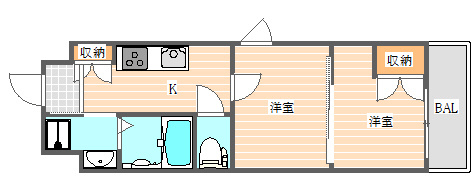 CLUB ORIENT No.105(クラブオリエントNo.105)の間取り|使いやすい間取りです。