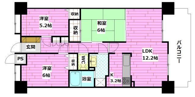 ヴェルパーク府中南の間取り