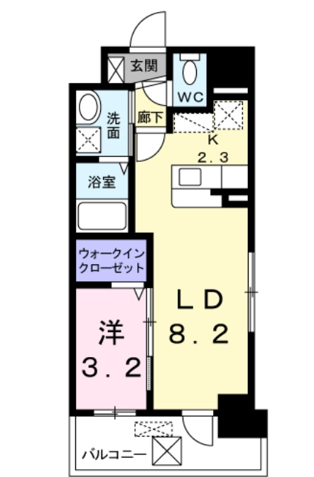 エンブレイス博多駅南の間取り|使いやすい間取りです。