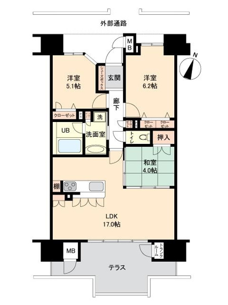 【間取り】 | グランドパレスステーションテラス行橋☆仲介手数料無料☆