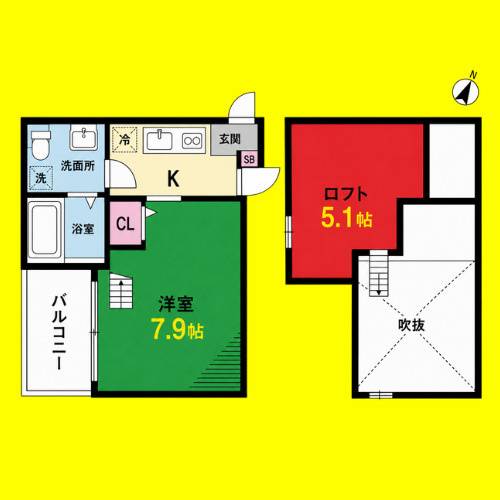 ローズピーク　名古屋市賃貸　仲介手数料無料の間取り