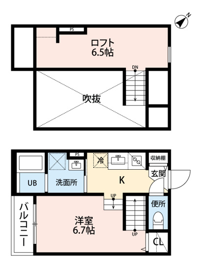【間取り】 | 初期費用総額40,000円！フォレット新大江
