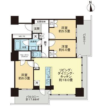 ライオンズタワー柏の間取り