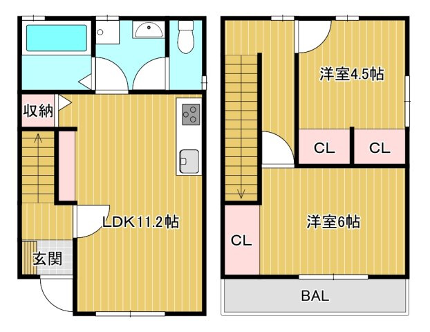 サウスハイツⅡの間取り
