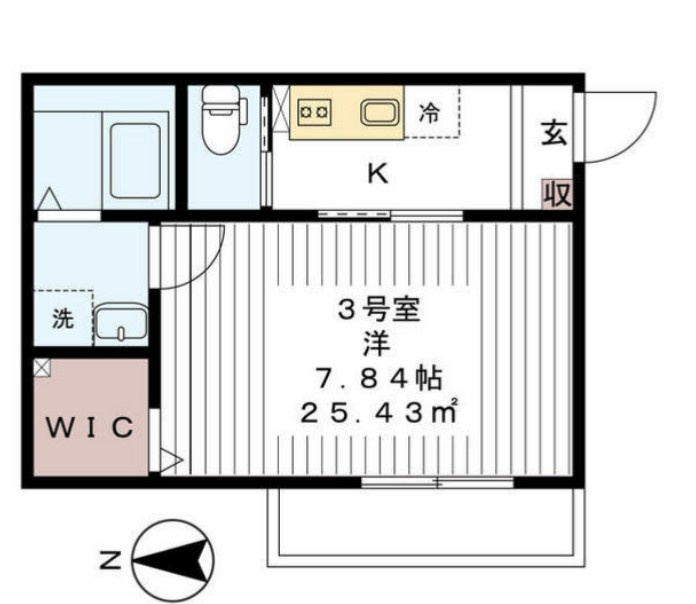 草加市吉町５丁目のアパートの間取り