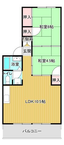 魚住Sハイツ35の間取り