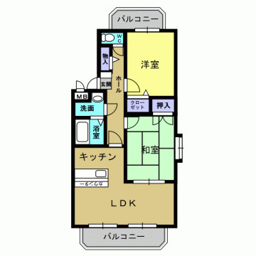 サニーサイドKⅡの間取り