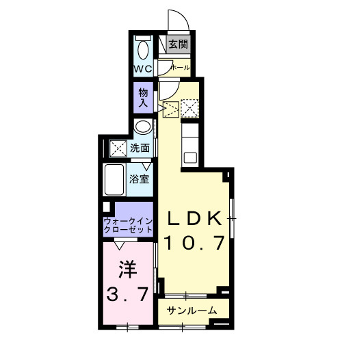 カーサルーチェの間取り
