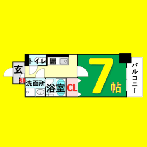 ドゥナーレ内浜町　名古屋市賃貸　仲介手数料無料の間取り