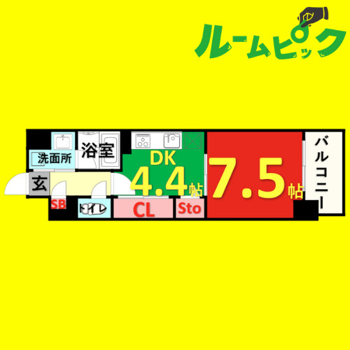 シグナス　名古屋市賃貸　仲介手数料無料の間取り