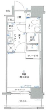 リクレイシア・コルテ川崎元木の間取り