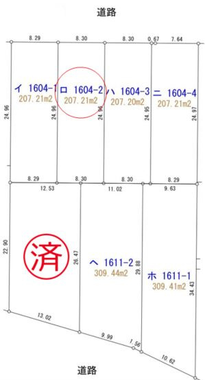 福井市木田3丁目　売地②の土地図