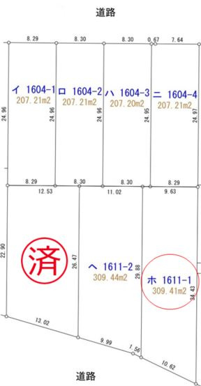 福井市木田3丁目　売地⑤の土地図