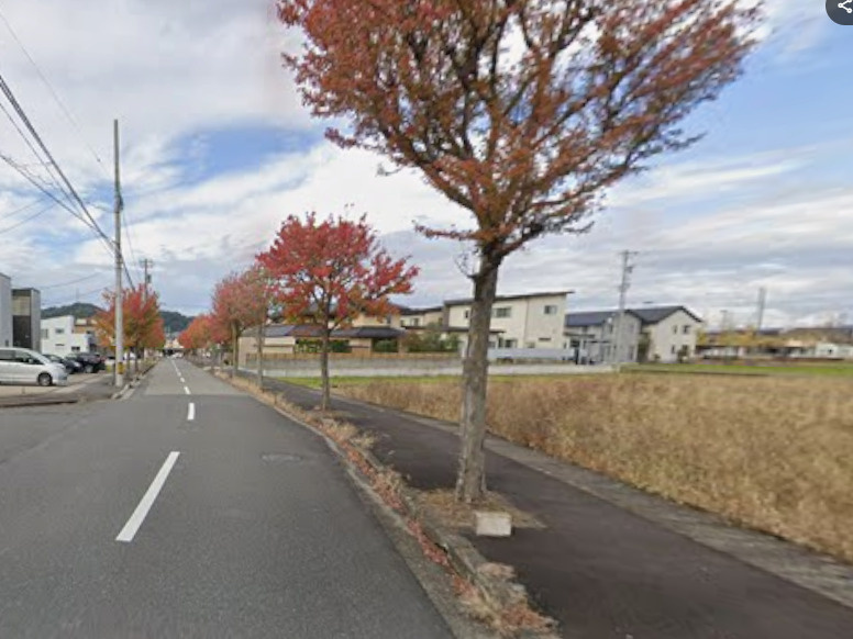 福井市木田3丁目　売地⑤の前面道路含む現地写真